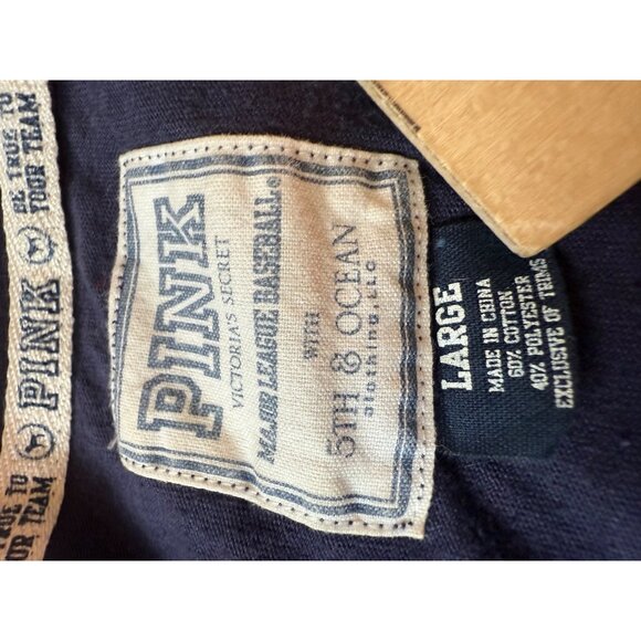 Victorias Secret Pink MLB Minnesota Twins Raglan Shirt Womens L - Picture 3 of 10